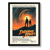  Quadro Emoldurado Indiana Jones Poster Arte 30x42cm A3