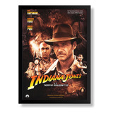 Quadro Filme Indiana Jones Poster Moldurado Decorativo 42x29