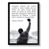 Quadro Filme Rocky Balboa Poster Com Frase