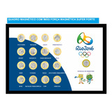 Quadro Moedas Olimpiadas Coleção Jogos Olimpicos Rio 2016