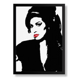 Quadro Poster Amy Winehouse Minimalista 42x30 Cm