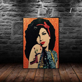 Quadro Poster Da Cantora Amy Winehouse Moldura 43x33cm A3