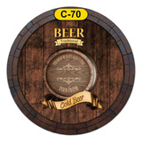 Quadro Tampa De Barril Bebida Cerveja C-70