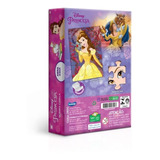 Quebra Cabeça Puzzle Disney Princesa Bela 60 Peças Jak