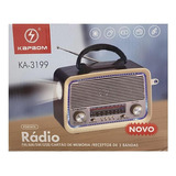 Rádio Kapbom Rádio Portátil Ka3199 Portátil Cor Marrom-claro