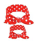  Red Polka Dot    Shimmer Anna Shine Mommy And Me Matching Cotton And Spandex Stretch Headbands  Red Polka Dot 