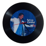 Relógio De Parede Disco De Vinil Roberto Carlos Vintage Retr