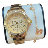 Relogio Feminino Banhado Ouro