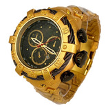 Relogio Masculino Dourado Pesado