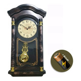 Relógio Modelo Antigo De Parede Com Pêndulo Retrô 50cm