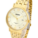 Relógio Orient Feminino Fgss1165 C2kx Dourado Analogico Cor Do Fundo Champanhe