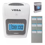 Relógio Ponto Vega C/ Sistema + 100 Cartões + Chapeira Promo