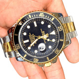 Relógio Rolex Masculino Submariner Misto Com Preto