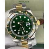 Relógio Rolex Submariner Misto Verde Com Caixa Manual