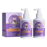 Removedor Spray Limpeza Dental Para Cães Gatos 2 Unidades