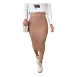 Saia Midi Tricot Grossa