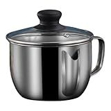  Separador De óleo Copo Filtro Sopa Tigela Separador Molho 1000ml Ferramenta Cozinha Resistente Com Alça Aço Inoxidável Para Perder Peso