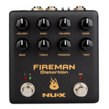 shanell-shanell Pedal De Efeito Preto Nux Fireman Distortion Nds 5