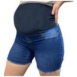 Short Jeans Gestante Bermuda