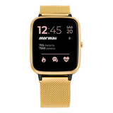 Smartwatch Mormaii Life Unissex Full Display Dourado - Molif Cor Do Fundo Preto