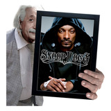 snoop dogg & wiz khalifa-snoop dogg amp wiz khalifa Quadro E Moldura Rappers Rap Tupac Big Snoop Dog 30x21cm