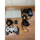Sony Playstation 2 Slim Scph-79001 Standard Silver Prata Completo
