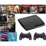 Sony Playstation 3 Slim 500 Gb+ 99 Jogos Originais Instados