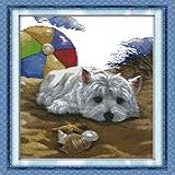  STAMPED CaptainCrafts Hot New Releases Cross Stitch Kits Patterns Embroidery Kit Dog Missing STAMPED 
