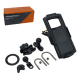 Suporte De Celular Moto Com Base Magnética Impermeável Magnetron A Prova D'agua Cor Preto