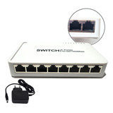 Switch 8 Portas Gigabit 1000 Mbps Hub Para Internet Rj45