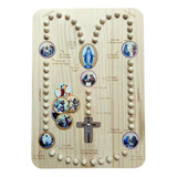 Tábua De Rosário De Madeira U, Cartão Místico Mercy Rosary,