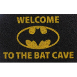 Tapete Capacho 60x40 Welcome Bat Cave Bat Caverna Batman Apt