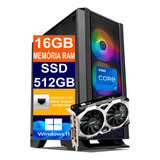 Tech Power Desktop Intel Core I7 Memória 16gb Ssd 512gb M2 Gtx 1650 4gb