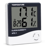 Termo Higrômetro Digital Termômetro Relógio Despertador