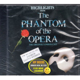 the phantom of the opera-the phantom of the opera Cd The Phantom Of The Opera Original Novo Lacrado Raro