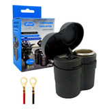Tomada Moto Isqueiro Prova D'agua Carregador 12v Usb Cel.