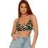 Top Animal Print Alça Ajustavel De Amarração Feminino Verão