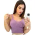 Top Cropped Tricô Blusa Feminina Moda Blogueira Escama