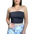 Top Faixa Sem Bojo Cropped Tube Suplex Poliamida Forro Duplo