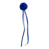 Topo De Bolo Pompom Fitilhos - Azul Arara