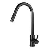 Torneira Para Cozinha Gourmet Misturador Monocomando Iriri Acabamento Mate Cor Preto