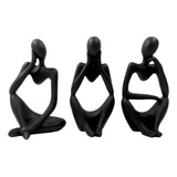 Trio Estatua Pensador Escultura