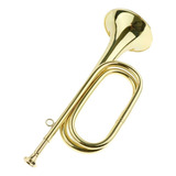 Trombeta De Cavalaria Corneta De Marcha Laqueada A Ouro