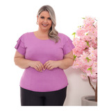 Tshirt Suede Plus Size