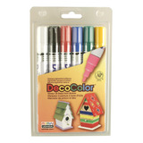 Uchida Of America Decocolor Paint Marker, Cores Primárias, 6