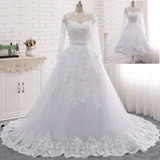 Vestido De Noiva Lindo 2 Em 1 Casamento Bordado 'e130fli'