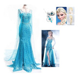  Vestido Frozen Adulto Elsa Princess De Halloween peruca