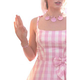 Vestido Rosa Xadrez Barbie