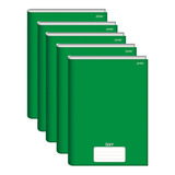 vício louco-vicio louco Kit 5 Cadernos Brochura Grande Capa Dura 96 Folhas Cor Verde