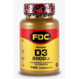 Vitamina D3 2000 Ui Importada Fdc 100 Cápsulas Original D 3